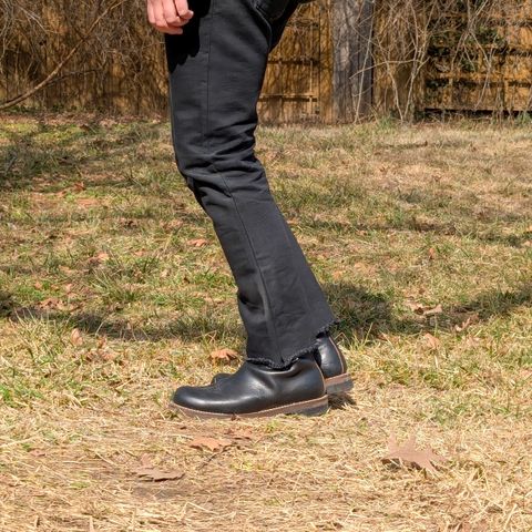 View photo of Rolling Dub Trio Casper Boot in Horween Black Chromexcel