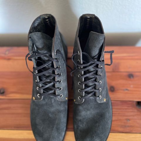 Iron Boots The Great Escape in Black Italy Waxed Bullhide Reverse
