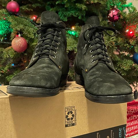 Iron Boots The Great Escape in Black Italy Waxed Bullhide Reverse