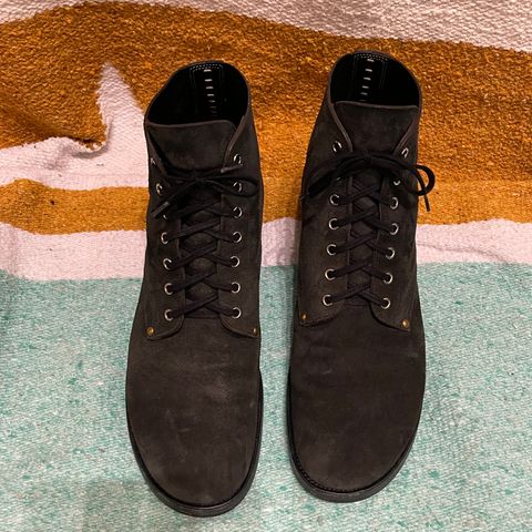Iron Boots The Great Escape in Black Italy Waxed Bullhide Reverse