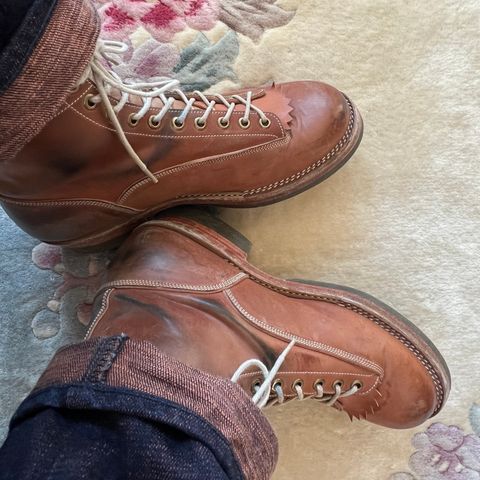 View photo of Onderhoud LVL01 Derby Boot in Horween Unglazed Natural Shell Cordovan