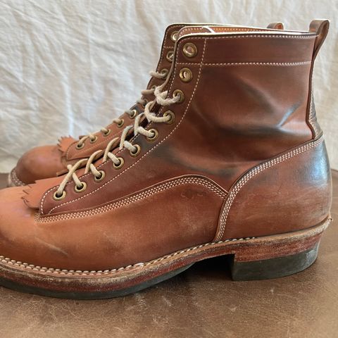 View photo of Onderhoud LVL01 Derby Boot in Horween Unglazed Natural Shell Cordovan