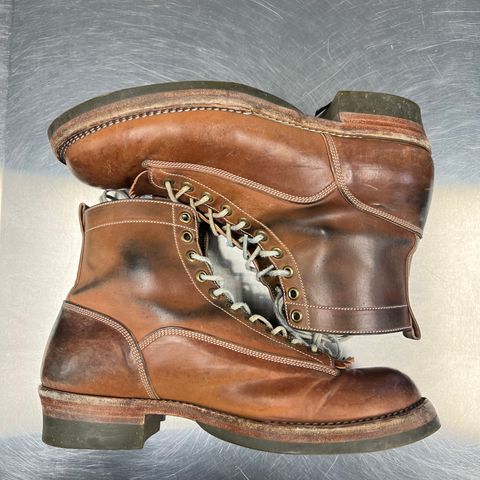 View photo of Onderhoud LVL01 Derby Boot in Horween Unglazed Natural Shell Cordovan