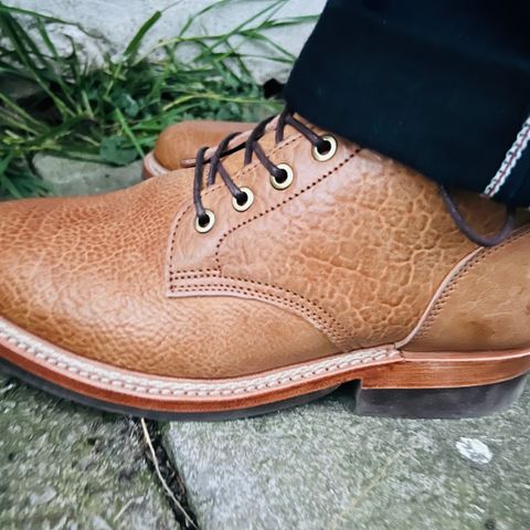 View photo of Jakkrabbits Service Boot in Shinki Brown Oiled Horsebutt