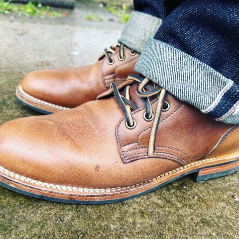 View photo of Viberg Service Boot in Horween Natural Chromexcel