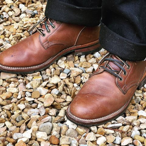 View photo of Viberg Service Boot in Horween Natural Chromexcel