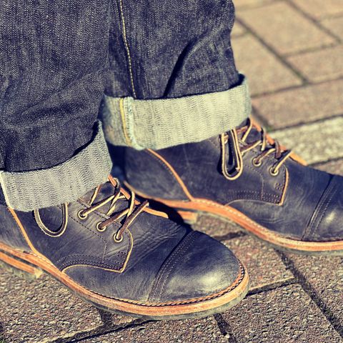 View photo of Truman Service Boot in Badalassi Carlo Navy Blue Minerva