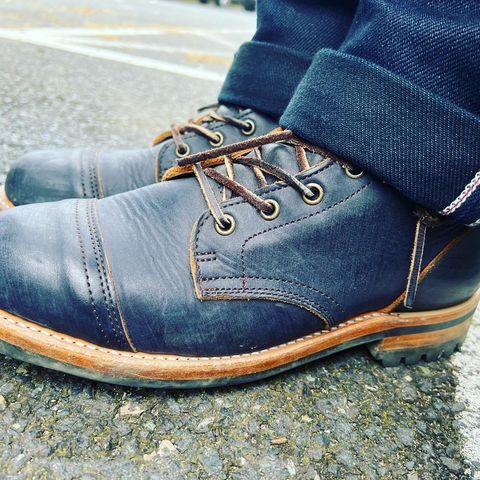 View photo of Truman Service Boot in Badalassi Carlo Navy Blue Minerva