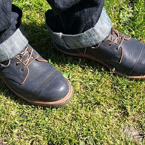 View photo of Truman Service Boot in Badalassi Carlo Navy Blue Minerva