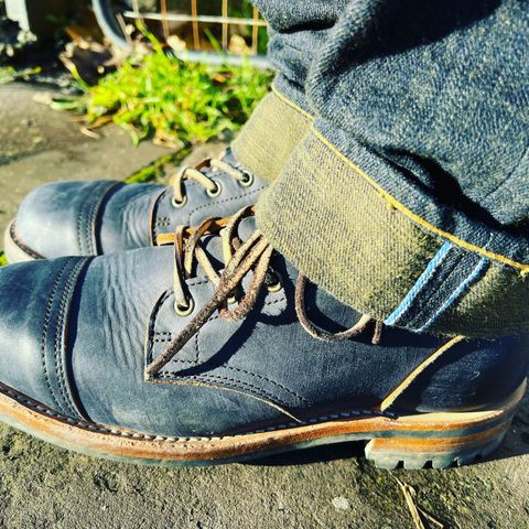 View photo of Truman Service Boot in Badalassi Carlo Navy Blue Minerva