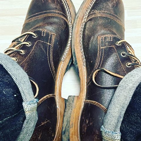 View photo of Truman Service Boot in Horween Brown Waxed Flesh