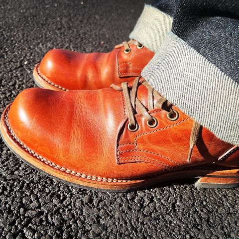 View photo of Viberg Service Boot in Horween Saddle Tan Chromepak