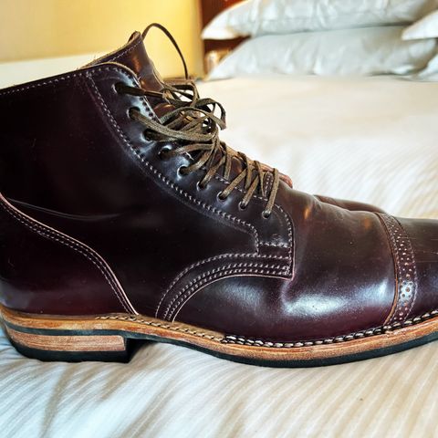 View photo of Viberg Service Boot in Horween Color 8 Shell Cordovan