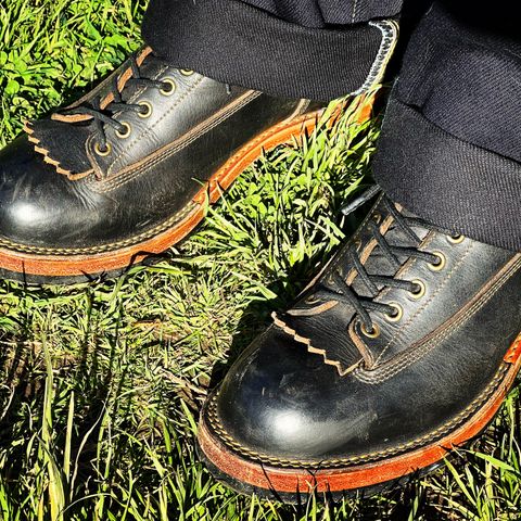 View photo of Onderhoud LCV01 Lineman Boot in Horween Black Chromexcel