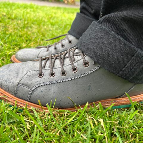 View photo of Tricker's Ethan Monkey Boot in Grey Country Calf