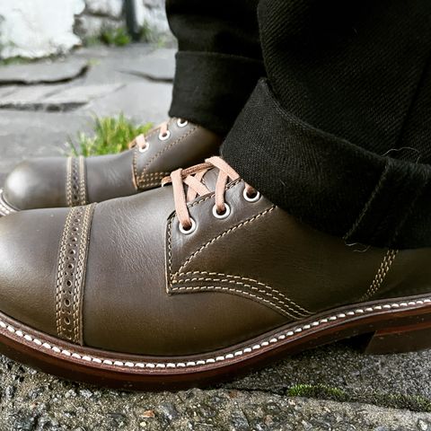 John Lofgren M-43 Service Shoes in Horween Olive Chromexcel