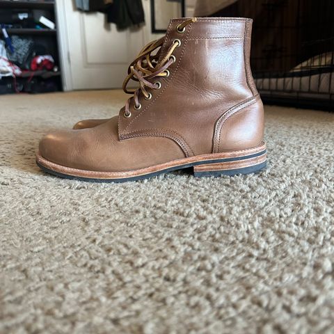 View photo of Oak Street Bootmakers Trench Boot in Horween Natural Chromexcel