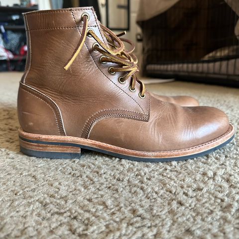 View photo of Oak Street Bootmakers Trench Boot in Horween Natural Chromexcel