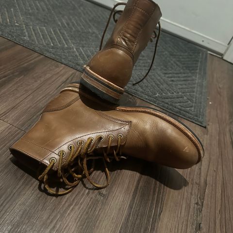 View photo of Oak Street Bootmakers Trench Boot in Horween Natural Chromexcel