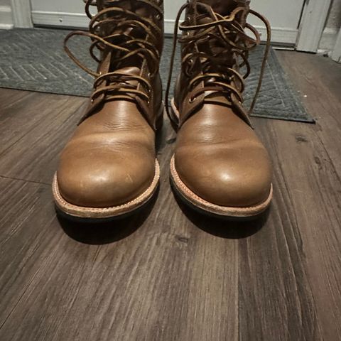 View photo of Oak Street Bootmakers Trench Boot in Horween Natural Chromexcel