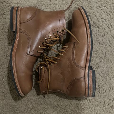 View photo of Oak Street Bootmakers Trench Boot in Horween Natural Chromexcel