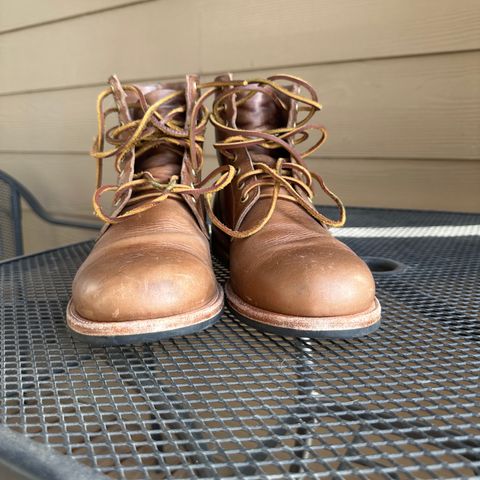 View photo of Oak Street Bootmakers Trench Boot in Horween Natural Chromexcel