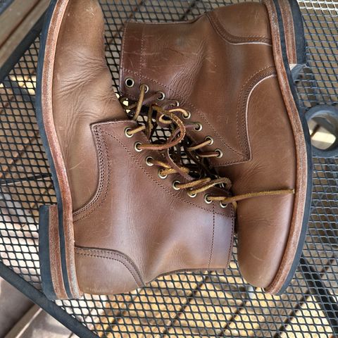 View photo of Oak Street Bootmakers Trench Boot in Horween Natural Chromexcel