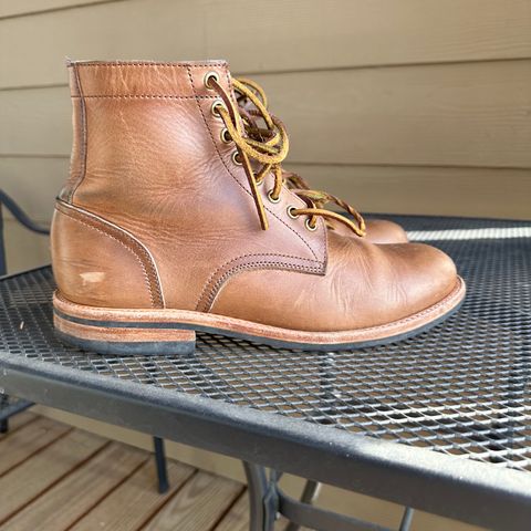 View photo of Oak Street Bootmakers Trench Boot in Horween Natural Chromexcel