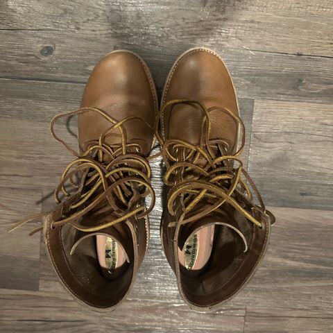 View photo of Oak Street Bootmakers Trench Boot in Horween Natural Chromexcel