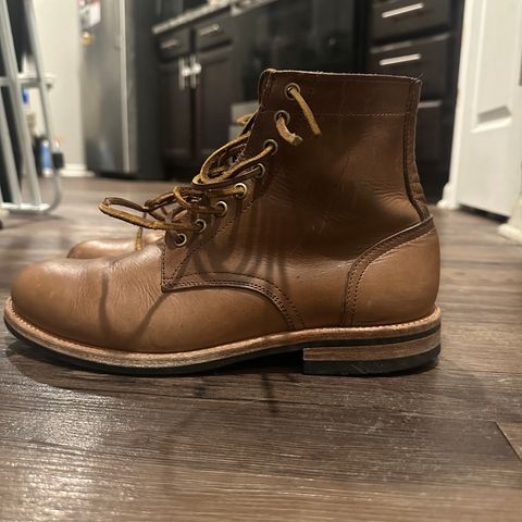 View photo of Oak Street Bootmakers Trench Boot in Horween Natural Chromexcel