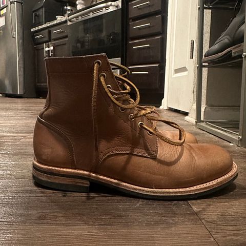 View photo of Oak Street Bootmakers Trench Boot in Horween Natural Chromexcel