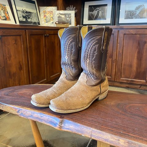 Fenoglio The Weldon in Brown Roughout Cowhide