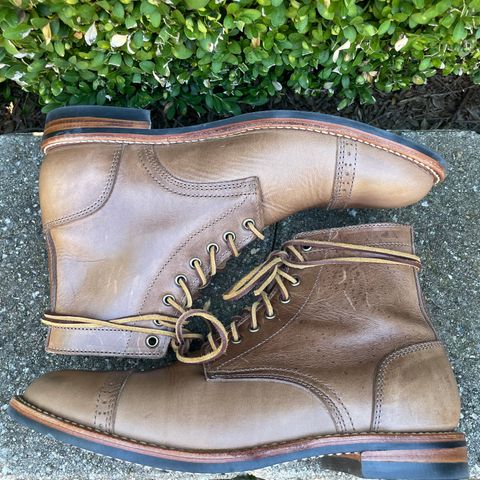 Oak Street Bootmakers Trench Boot in Horween Natural Chromexcel