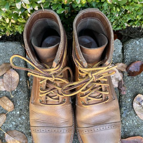 Oak Street Bootmakers Trench Boot in Horween Natural Chromexcel