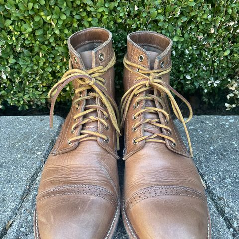 Oak Street Bootmakers Trench Boot in Horween Natural Chromexcel