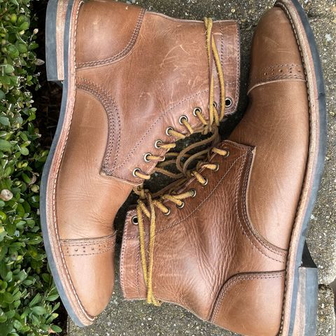 Oak Street Bootmakers Trench Boot in Horween Natural Chromexcel