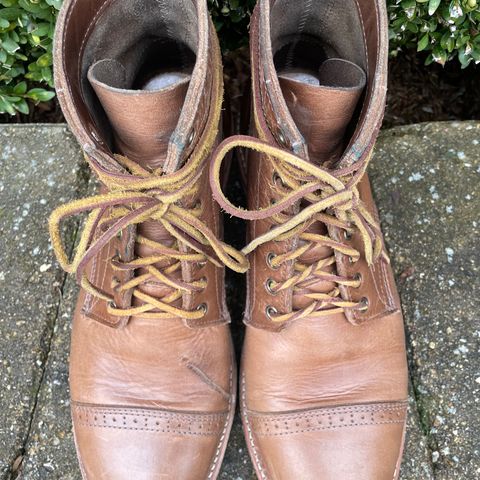 Oak Street Bootmakers Trench Boot in Horween Natural Chromexcel