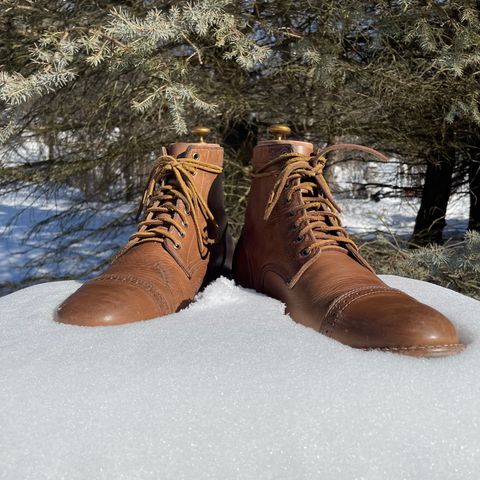 Oak Street Bootmakers Trench Boot in Horween Natural Chromexcel
