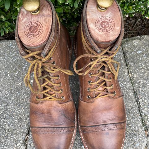 Oak Street Bootmakers Trench Boot in Horween Natural Chromexcel