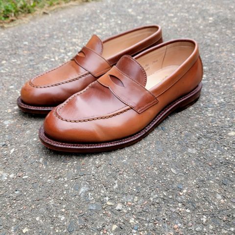 Grant Stone Traveler Penny in Horween Honey Glazed Shell Cordovan
