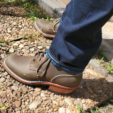 Nicks Robert in Horween Olive Chromepak