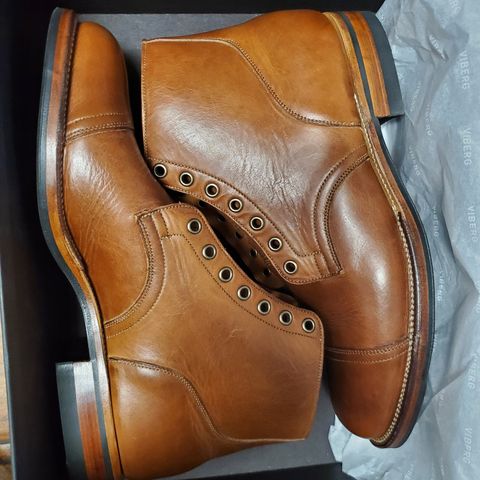 Viberg Service Boot in Horween Toasted Coconut Dublin