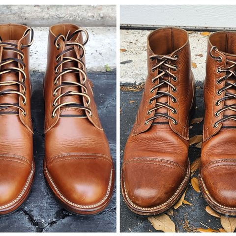 Viberg Service Boot in Horween Toasted Coconut Dublin