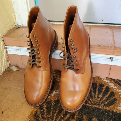 Grant Stone Edward Boot in Horween Honey Glazed Shell Cordovan