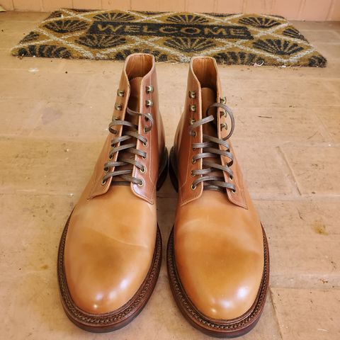Grant Stone Edward Boot in Horween Honey Glazed Shell Cordovan
