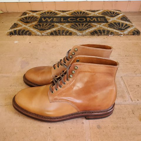 Grant Stone Edward Boot in Horween Honey Glazed Shell Cordovan