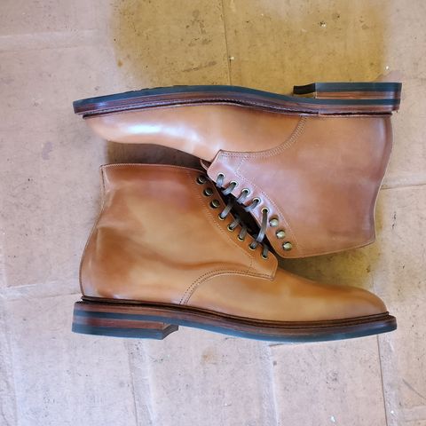 Grant Stone Edward Boot in Horween Honey Glazed Shell Cordovan