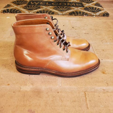 Grant Stone Edward Boot in Horween Honey Glazed Shell Cordovan