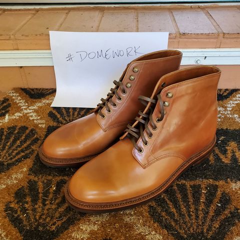 Grant Stone Edward Boot in Horween Honey Glazed Shell Cordovan