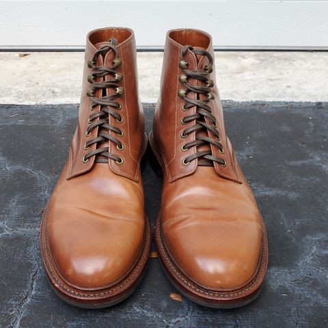 Grant Stone Edward Boot in Horween Honey Glazed Shell Cordovan